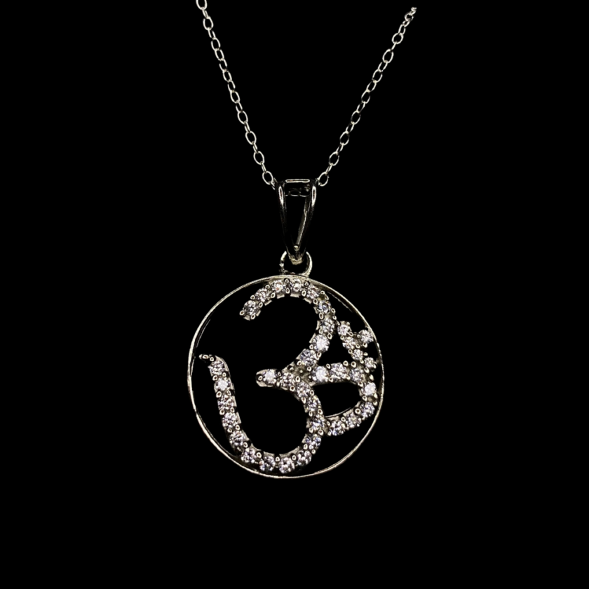 Buy Silver Om Pendant Online | Risha Jewels