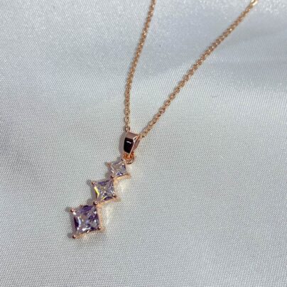 Buy Rose Gold Starry Trio Pendant Online | Risha Jewels