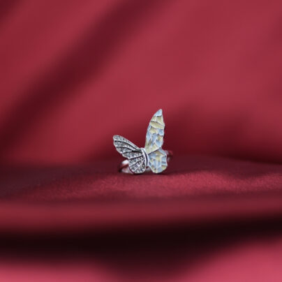 Buy Serene Butterfly Silver Ring Online | Risha Jewels