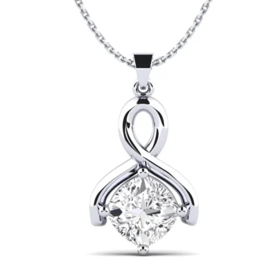 Buy Delicate Solitaire Infinity Pendant Online | Risha Jewels