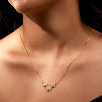 Buy Gold-Plated Butterfly Bliss Pendant Online | Risha Jewels