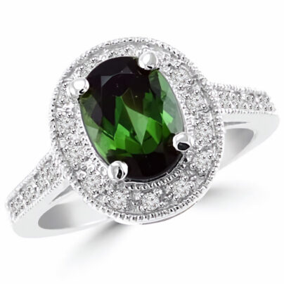 Buy Silver Enchanted Green Emerald Ring For Her | Risha Jewels