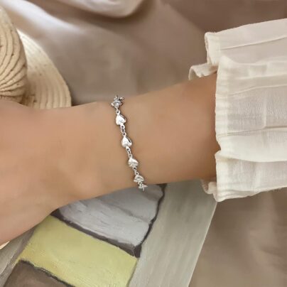 Buy Key to My Heart Silver Bracelet online | Risha Jewels