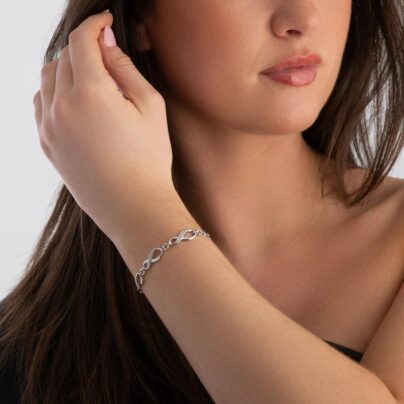 Buy Infinity Loop Silver Bracelet Online | Risha Jewels